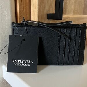 Simply Vera Vera Wang Black Quilted Card Zip Pouch